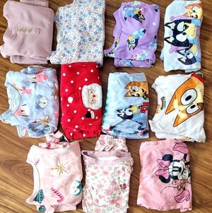 Lot Of 11 Long Sleeve And Pants PJ Sets- Everyday And Christmas